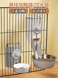 Pet Bowl for Cage, Spill-Proof Hanging Food and Water Dispenser for Cats and Small Dogs