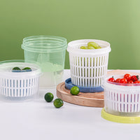 Refrigerator Food Storage Container with Drainer for Fruits, Vegetables, and Herbs