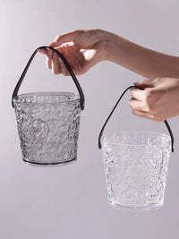 Acrylic Portable Ice Bucket for Bar KTV Picnic Chilled Beer and Fruit Tea