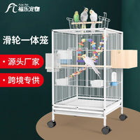 Large Parrot Cockatiel Bird Cage with Feeder Nest Box and Accessories
