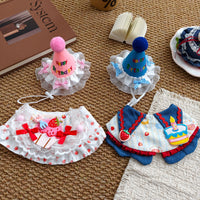 Pet Birthday Cake Bib and Hat Set for Cats and Dogs