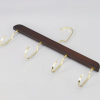 Multi-functional Wooden Hanger with Hooks for Belts, Scarves, Pants, and Bags