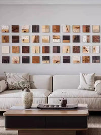 Japanese Wabi-Sabi Style Wood Carving Wall Art for Living Room and Bedroom