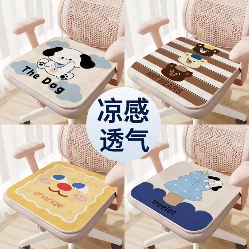 Ice Silk Cooling Seat Cushion for Office Chairs and Classrooms, Breathable and Comfortable