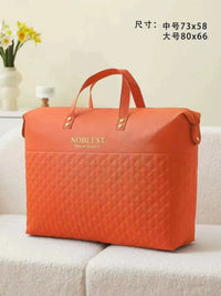 Large Capacity Quilt Storage Bag with Zipper and Handle for Down Comforters and Travel