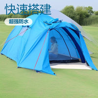 Double-Layer Camping Tent for 3-4 People, Lightweight Aluminum Poles, Sun Protection, Rainproof