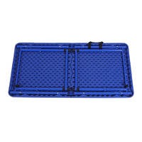 Portable Height-Adjustable Folding Camping Table with Telescopic Legs, 120cm