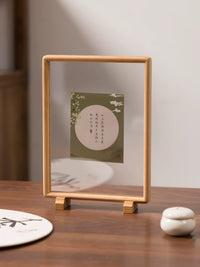 Black Walnut Solid Wood Magnetic Acrylic Double-Sided Display Frame for Calligraphy and Paintings