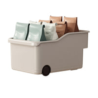 Multi-purpose Storage Basket with Wheels and Handle for Desk, Kitchen, Bathroom, Dorm
