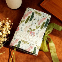 Embroidered Fabric A6 Loose-Leaf Journal with Soft Cover, Grid/Lined/Blank Pages