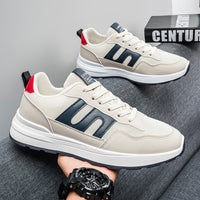 Men's Summer Breathable Mesh Casual Running Shoes Thick Sole