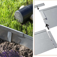 Garden Fence Edging Border Metal Plastic Lawn Landscape Barrier