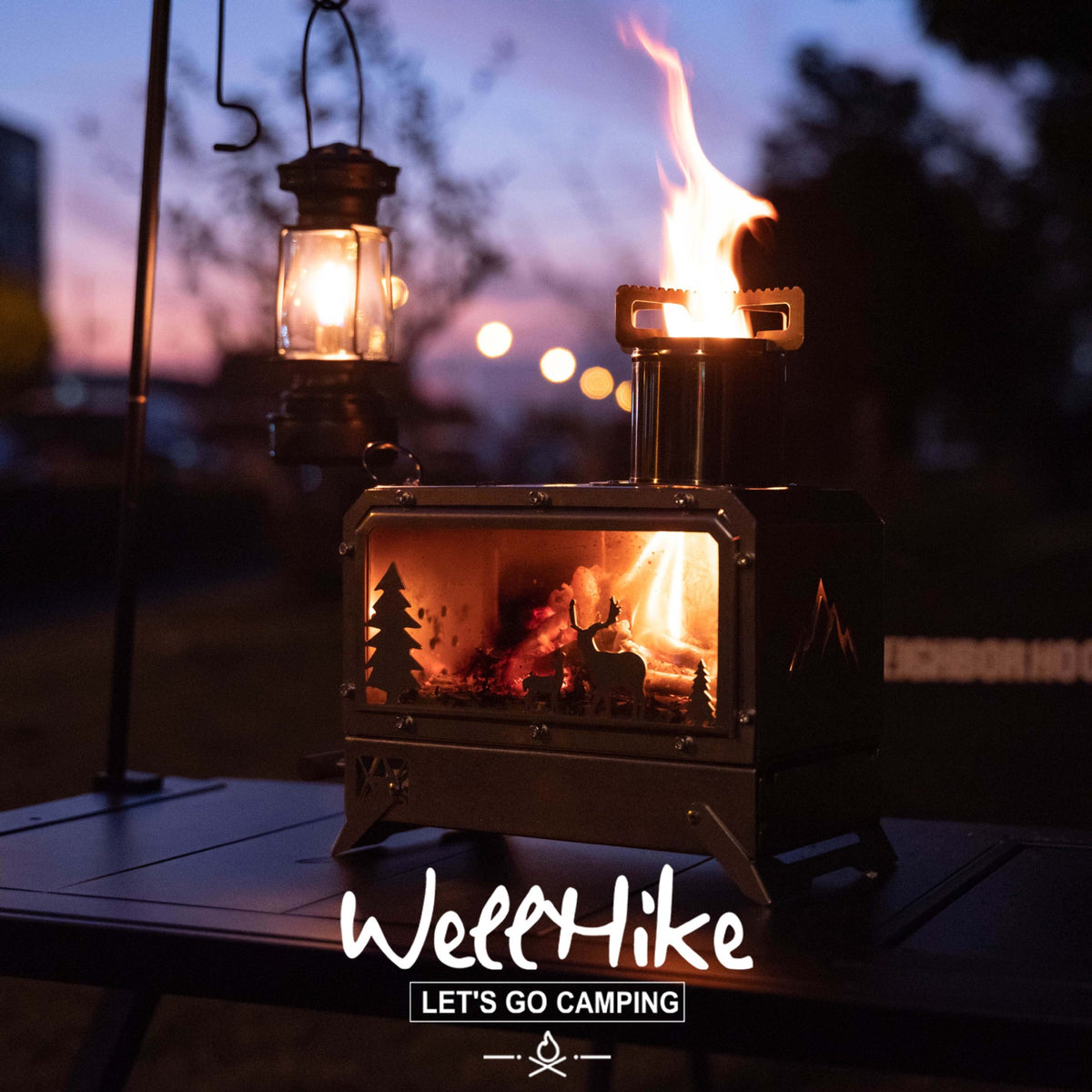 Portable Ultralight Folding Wood Burning Stove for Outdoor Camping and Backpacking