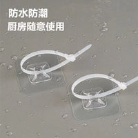 No-Drill Cable Tie Mounts and Anti-Tip Furniture Straps with Adhesive Hooks