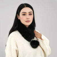 Magnetic Plush Scarf for Women, Thick Double-Sided Neck Warmer