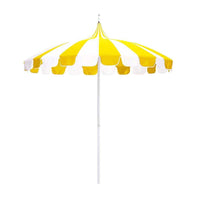 Outdoor Beach Umbrella UV Protection 12-Rib Patio Sunshade with Optional Logo Printing