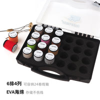 Wifreo Fly Tying Thread Spool Storage Box Organizer for 75D 100D 200D Tying Threads Large Capacity Portable Material Case