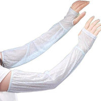 Lace Sun Protection Arm Sleeves for Women, Breathable Ice Silk Driving Sleeves