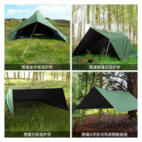 19-Point Black Glue Silver Coated Tarp for Outdoor Camping, Sunshade and Rain Shelter