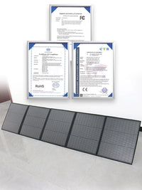 Portable 100W/200W Foldable Solar Panel with Dual USB and DC Output for Camping and 12V Power Banks