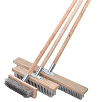 Long Handle Wooden Wire Floor Scrub Brush for Outdoor Kitchen Bathroom Cleaning