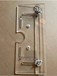 Router Hinge Slot Template with Scale for Woodworking