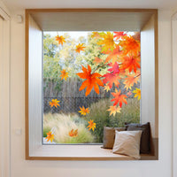 Thanksgiving Maple Leaf Window Clings Autumn Static Decals for Glass Decoration