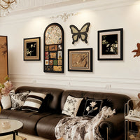 French Vintage Living Room Wall Art Set for Sofa Background, Abstract Artistic Combination Prints
