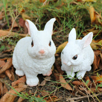 Mini Resin Rabbit Figurines for Garden and Patio Decor