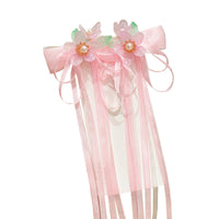 Girls' Hanfu Hair Clips with Ribbons, Chinese Style Princess Hair Accessories for Kids