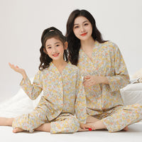 Family Matching Cotton Pajama Set for Parents and Kids, Soft Rayon Sleepwear for All Seasons