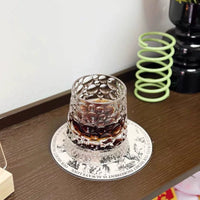 Rotating Whiskey Glass with Glass Base, Wine and Beer Tumbler for Home Bar