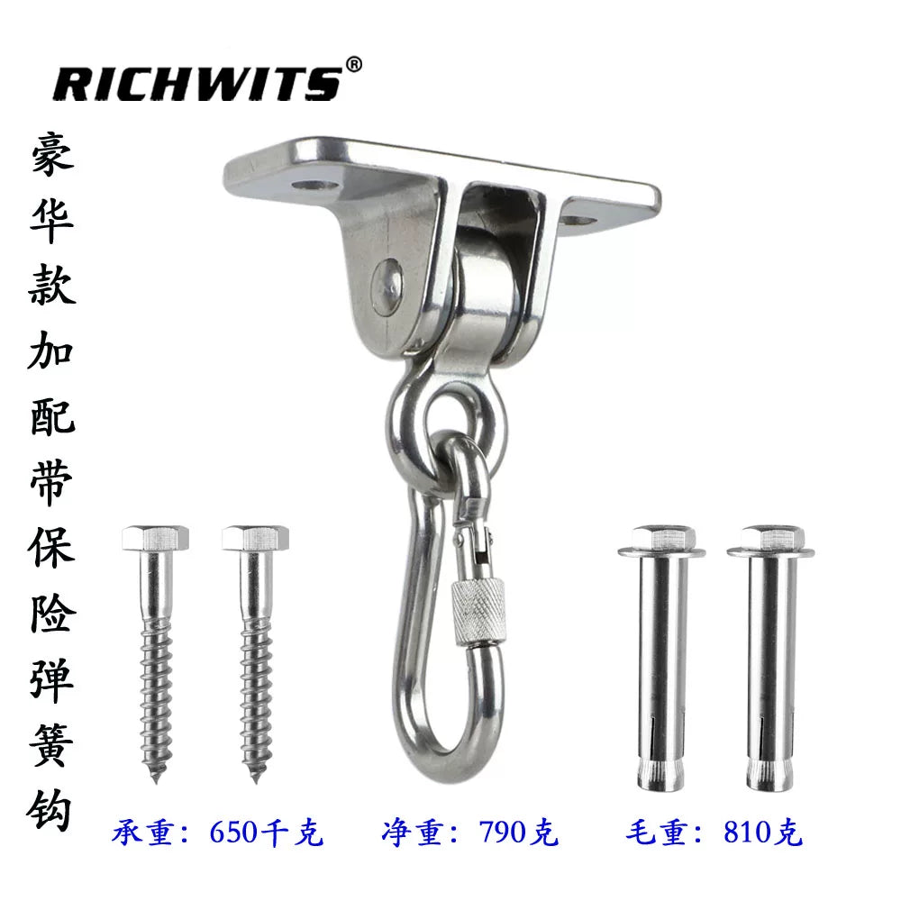 Stainless Steel Swing Hangers for Yoga & Hammock Chairs, Heavy Duty Ceiling Mount Hooks