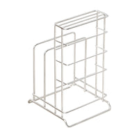 Stainless Steel Knife Block and Cutting Board Holder with Lid Rack for Kitchen Countertop Organization