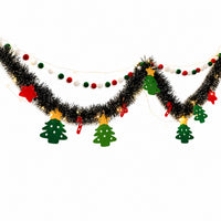 DIY Felt Christmas Tree with Pom-Poms and Garland for Holiday Party Decor
