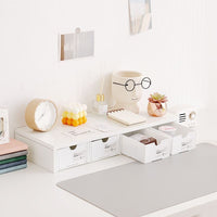Desktop Monitor Stand with Storage Organizer for Home Office