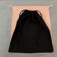 Solid Color Cotton Travel Storage Bag with Drawstring Closure for Underwear, Shoes, and Cosmetics