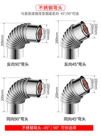Stainless Steel Double-Layer Flue Pipe for Gas Water Heaters, 100/60mm