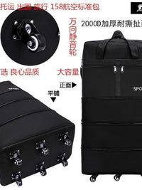 Large Capacity Foldable Travel Duffel Bag with Spinner Wheels and Lock
