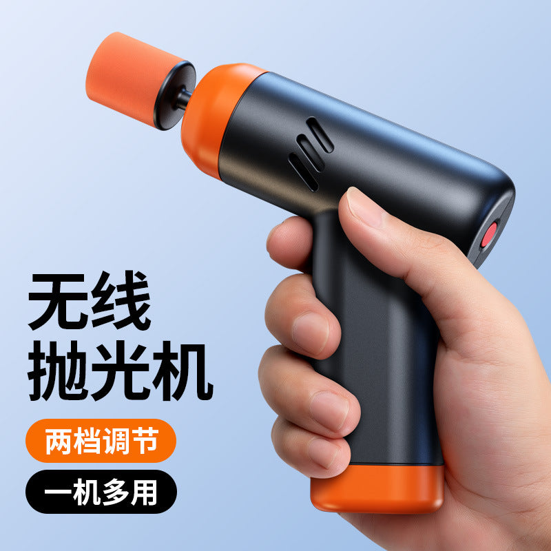 Cordless Car Polisher for Scratch Repair and Waxing, 2-Speed Mini Orbital Buffer