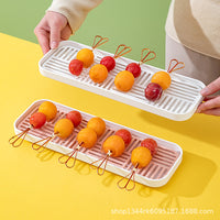 Reusable Skewer Display Tray with Drainer for Candied Hawthorn and Snacks