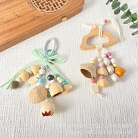 Handmade DIY Wind Chime Nut Shell Rattle Keychain Bag Charm - TikTok & Xiaohongshu Viral Product