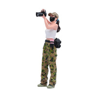 VM 1/18 1/24 Hand-Painted Photographer Figure Miniature Diorama Model