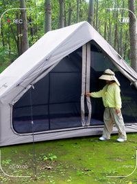 Inflatable Outdoor Camping Tent with Sun Protection and Rainproof Features, Thickened for Overnight Stays