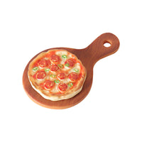 Dollhouse Miniature Pizza Model with Tray, 2-Piece Set for DIY Scene Decoration