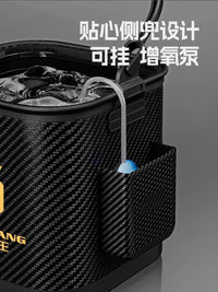 New Outdoor Fishing Bucket Foldable Live Fish Container Portable Thickened Lure Bucket with Hand Strap