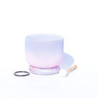 7-Color Crystal Singing Bowl Set for Meditation, Sound Therapy, and Yoga with Mallet
