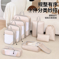 Travel Compression Packing Cubes Set Portable Luggage Organizer Bags for Clothes