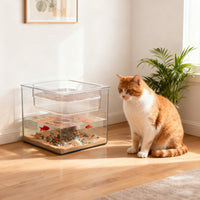 Miniature Landscape Fish Tank for Cats and Fish