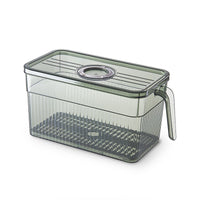 Refrigerator Storage Box Food Fresh-keeping Container with Lid for Eggs, Vegetables, and Fruits